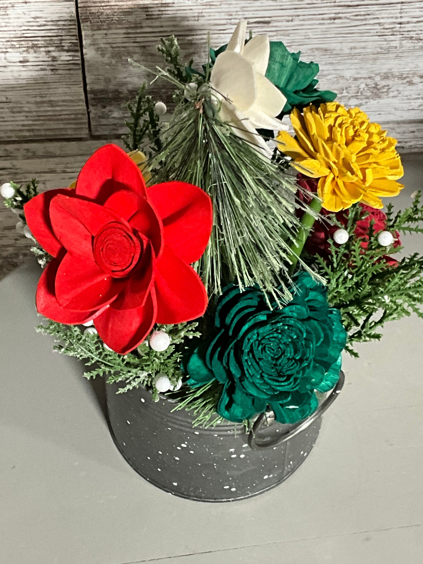 Fresh Cut Christmas Tin Arrangement