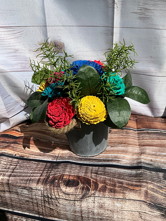 Color Splash in Charcoal Pot