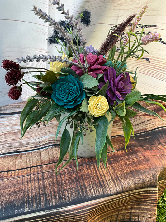 Vibrant Wildflower-Inspired Sola Wood Floral Arrangement