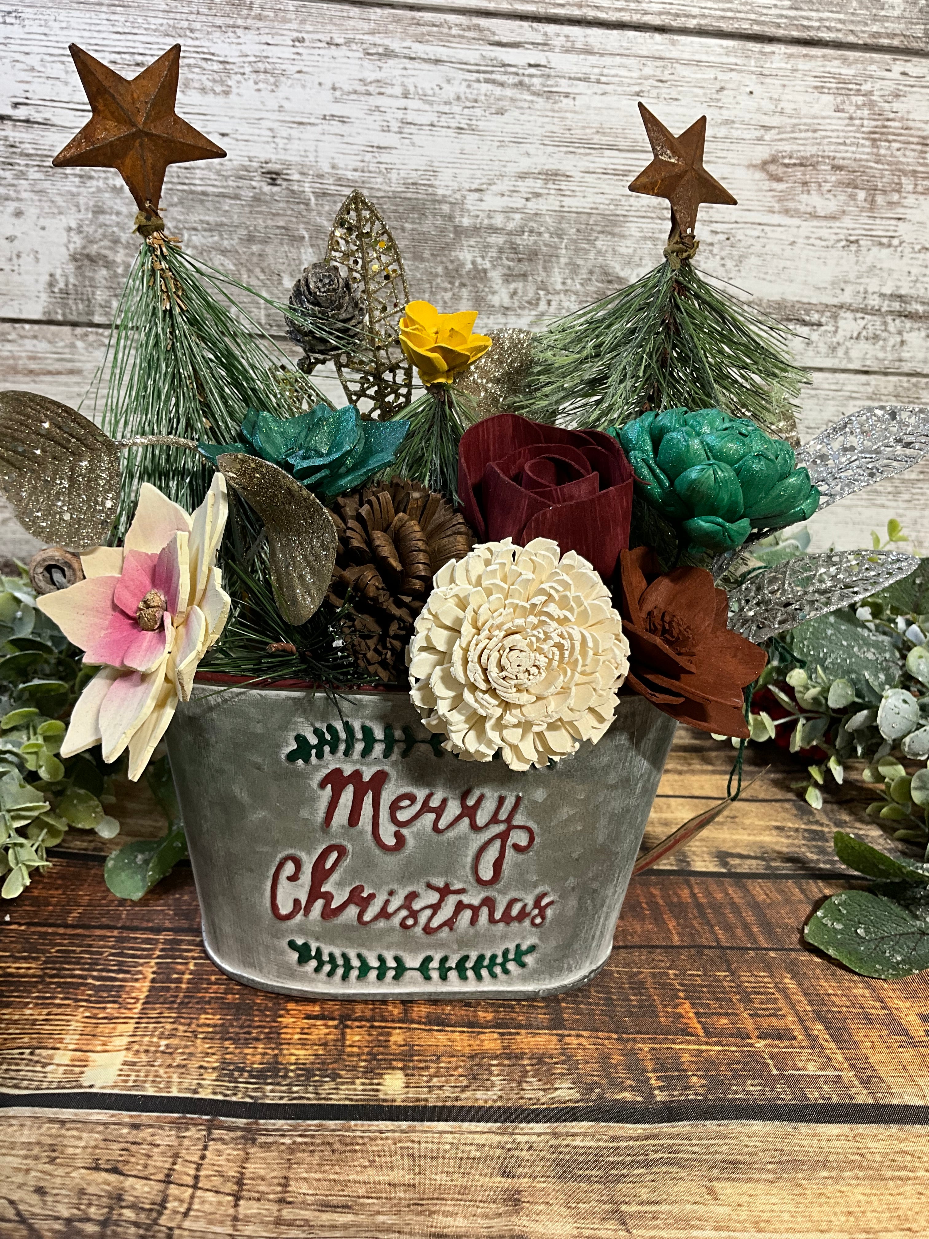 Woodland Christmas Tree Centerpiece - Jewel Tones