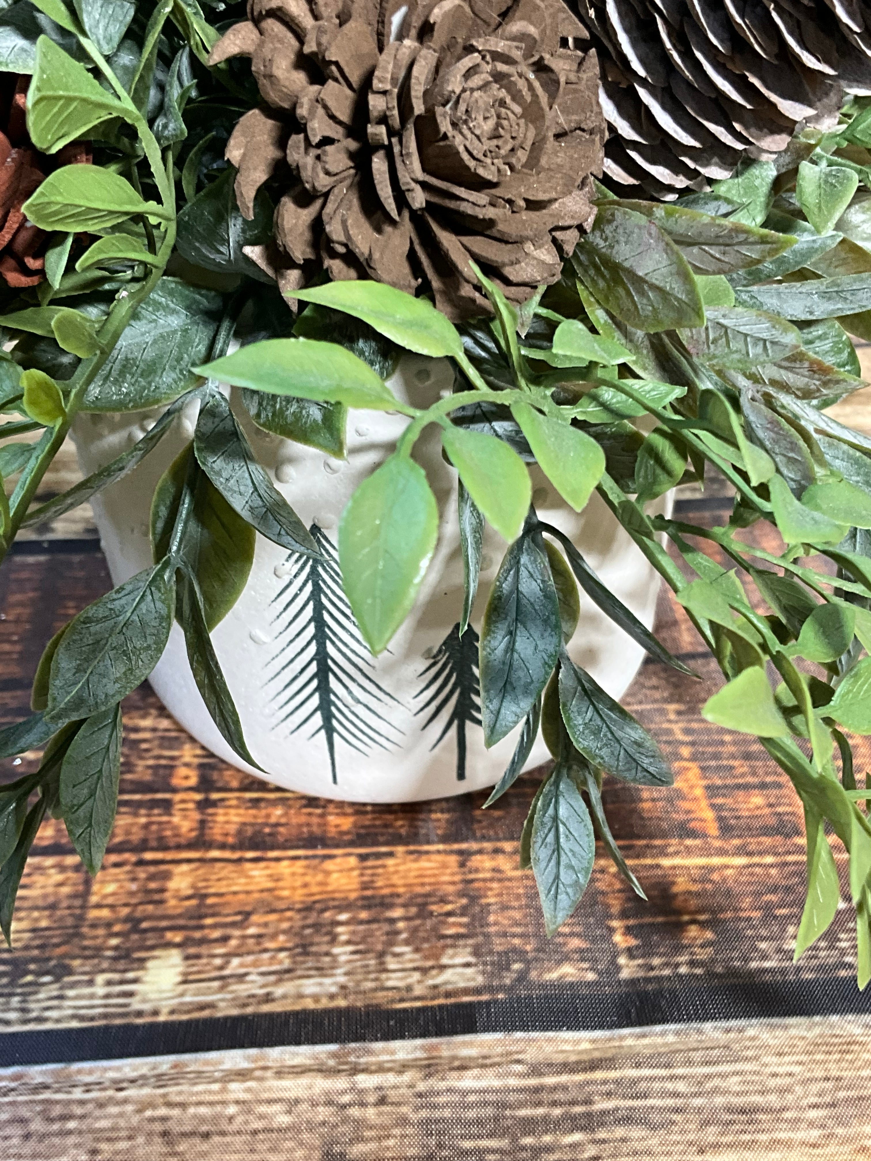 Nature’s Bliss- Handcrafted Sola Wood Christmas Centerpiece