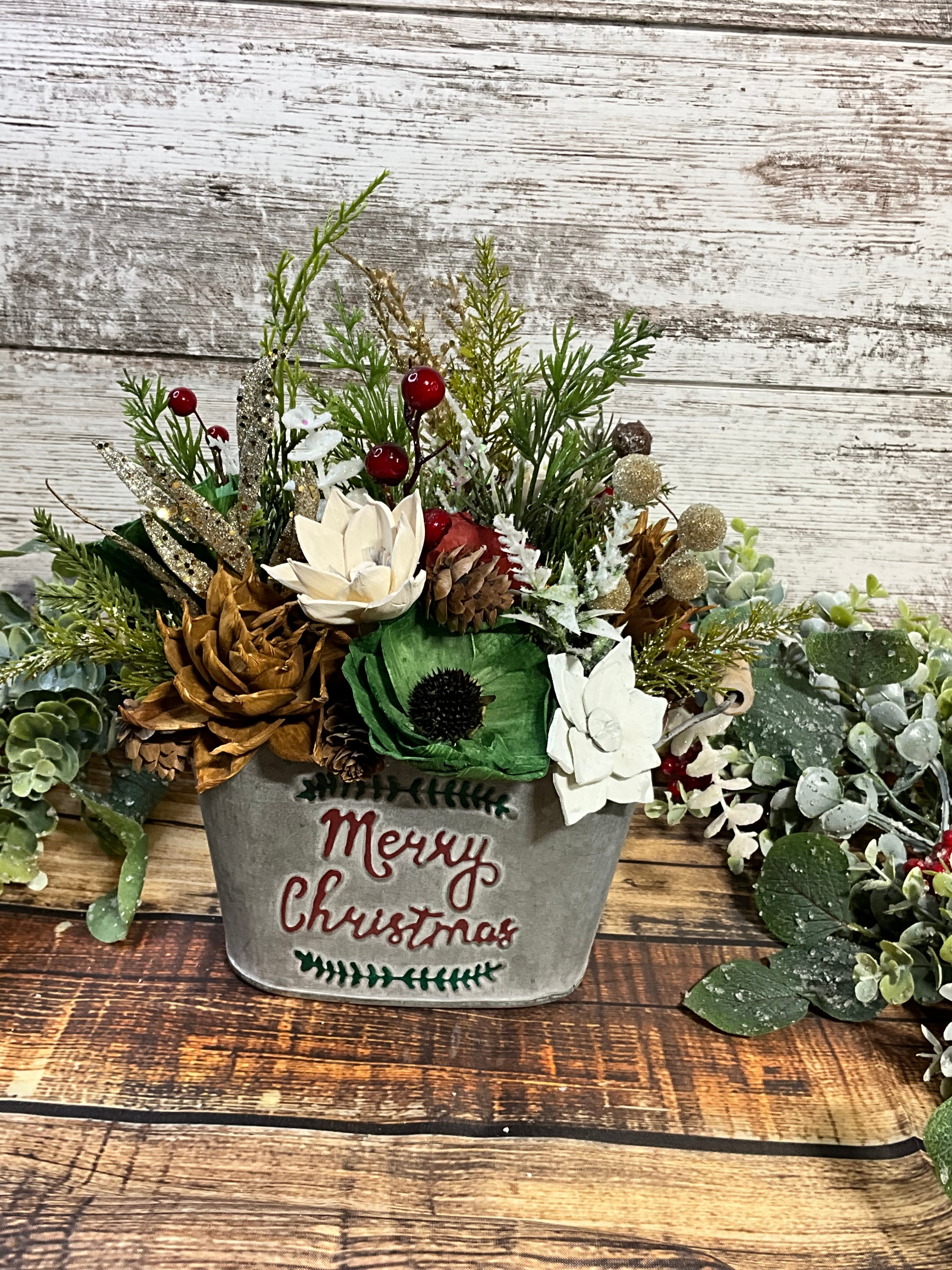 Winter Woodland Garden - Natural Christmas Centerpiece
