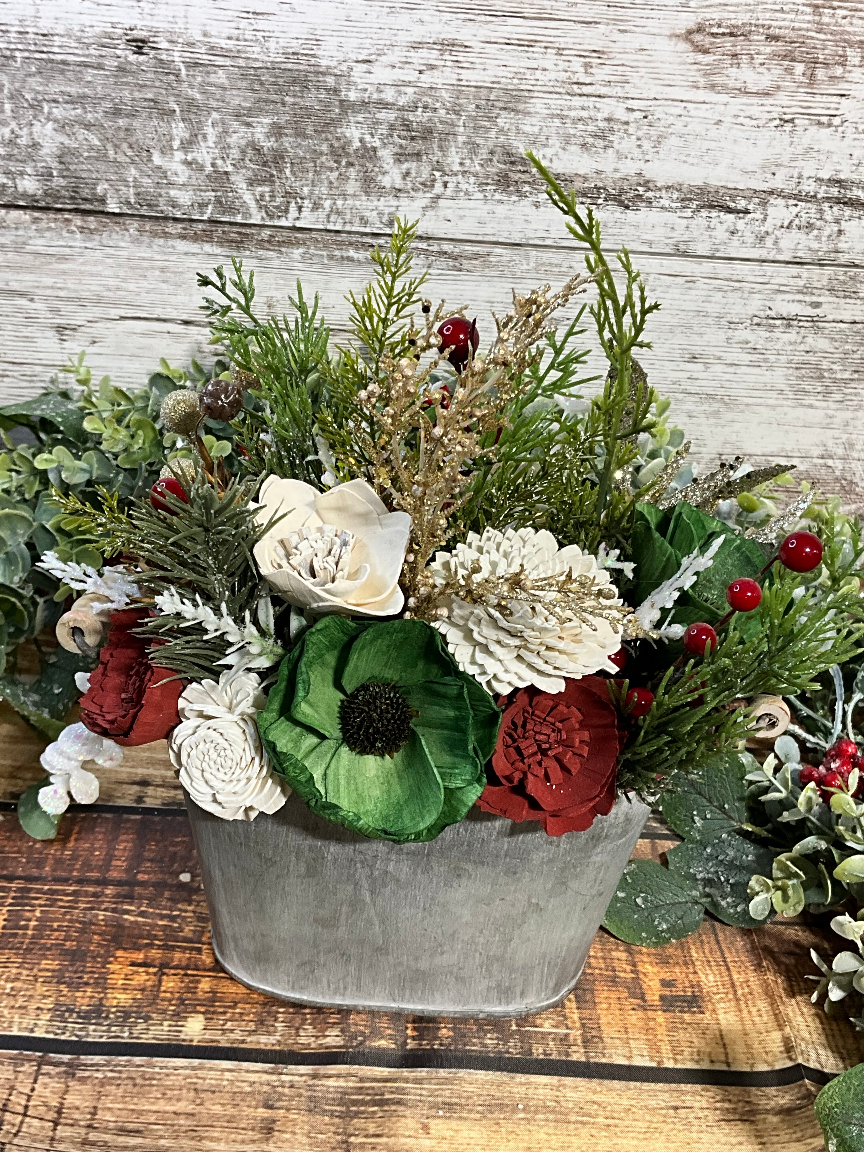 Winter Woodland Garden - Natural Christmas Centerpiece