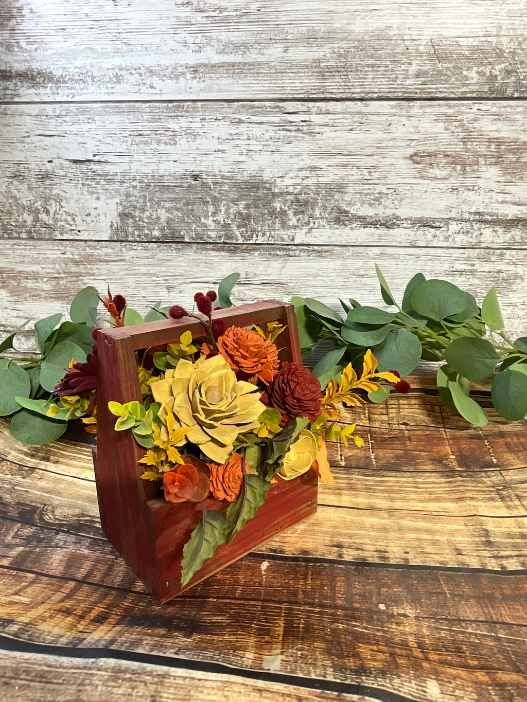 Autumn Abundance Toolbox - Sola Wood Flower Arrangement