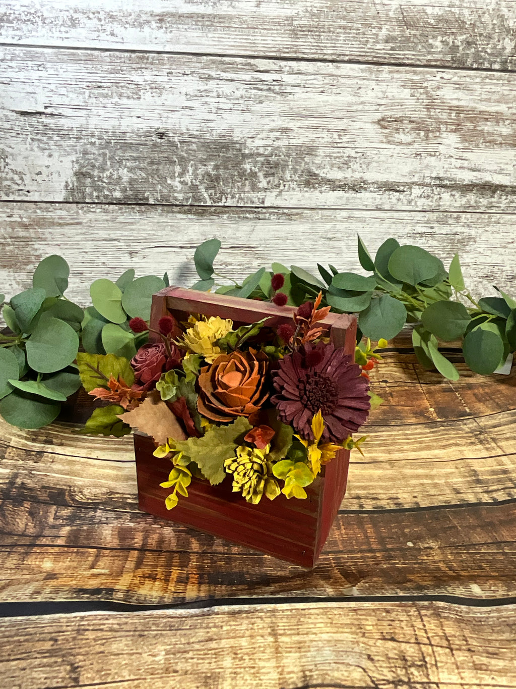 Autumn Abundance Toolbox - Sola Wood Flower Arrangement