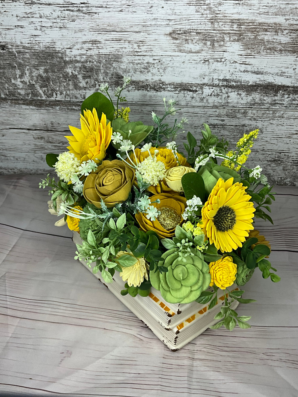 Stacked Books Ceramic Vase Sola Wood Flower Arrangement | Book Lover ...