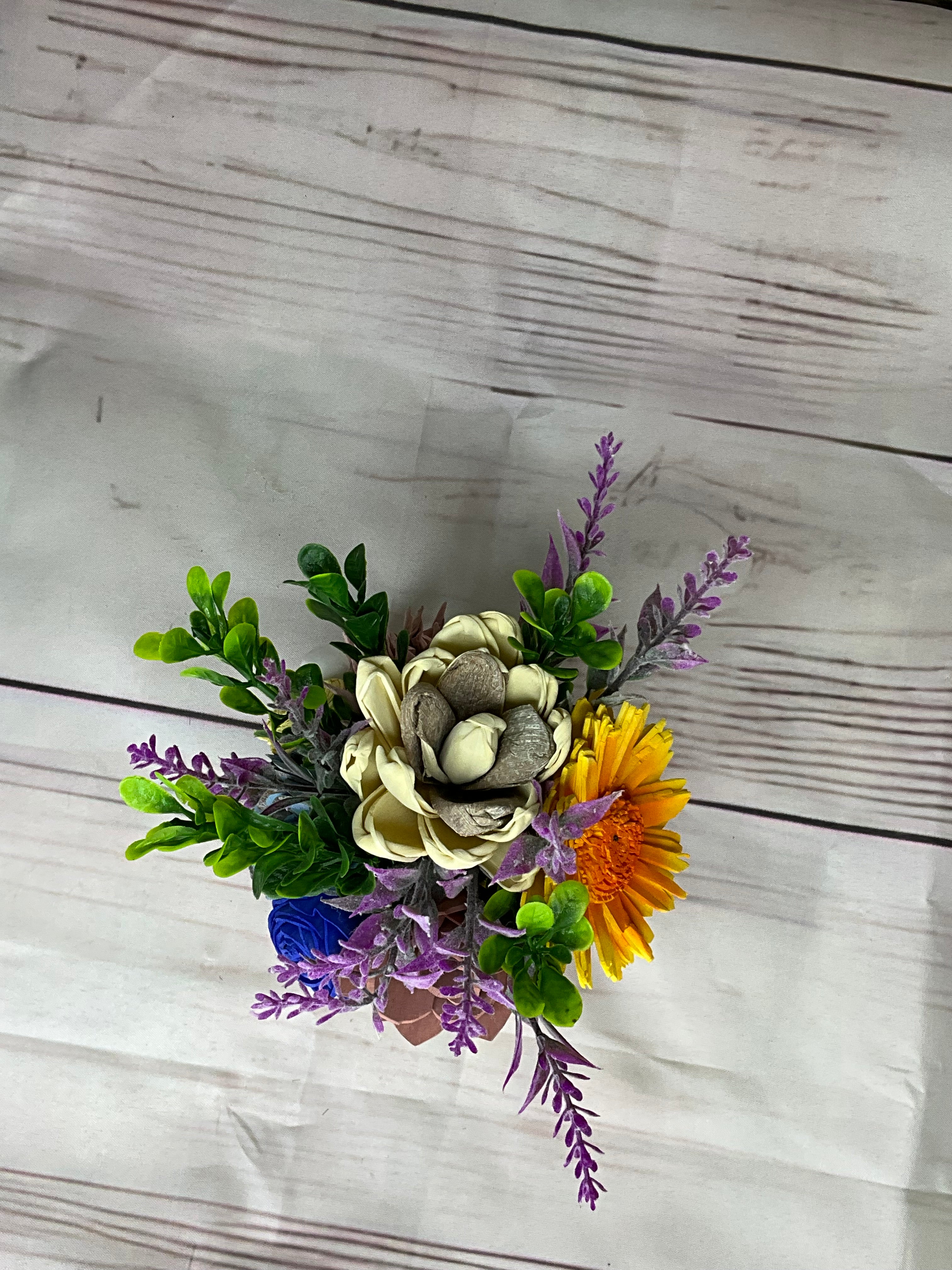 Bee-utiful Blooms - Sola Wood Flower Mug Arrangement