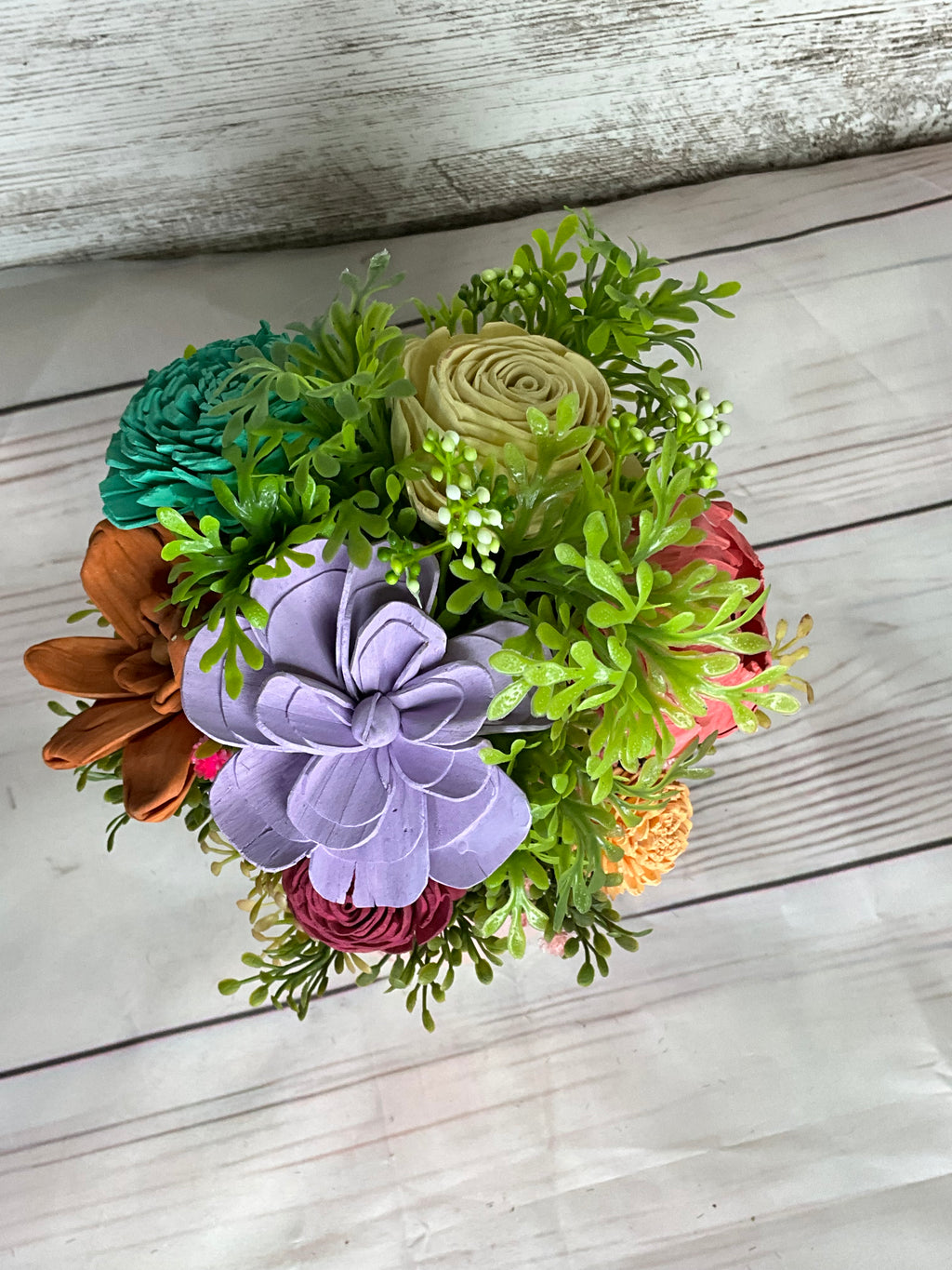 Succulent Garden Arrangement in Pink Ceramic Pot